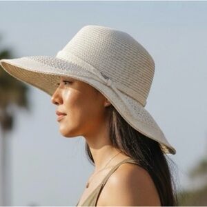 White Soft Straw Summer Hat by Cappelli